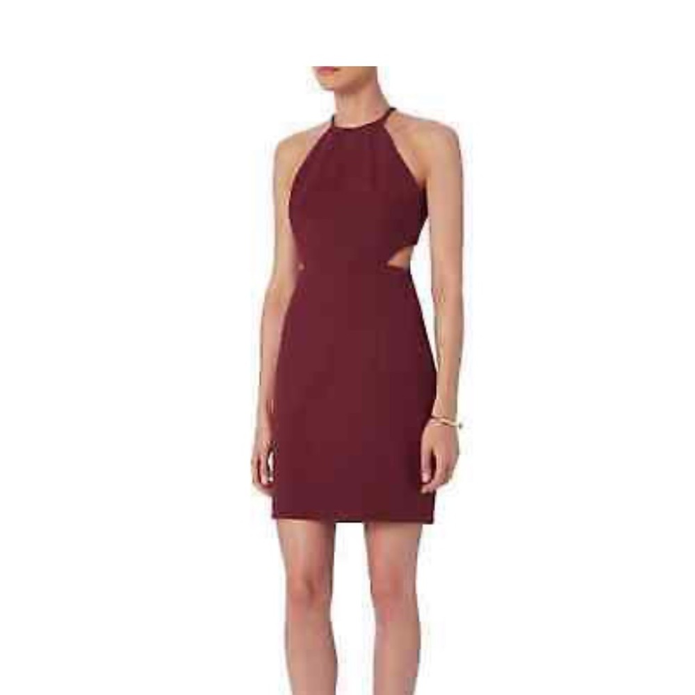 NWOT Intermix Kirby Burgundy Cutout Mini Dress